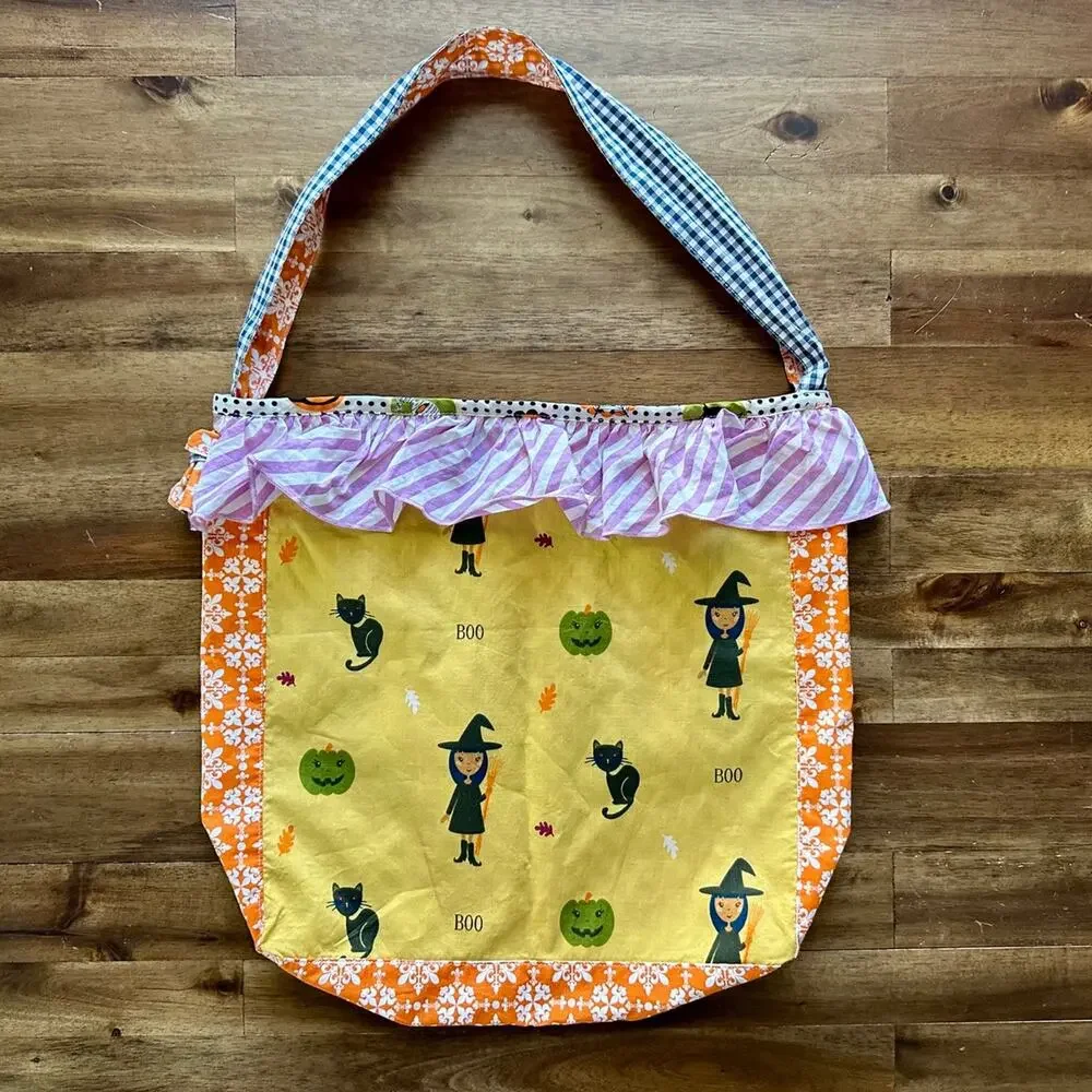 Matilda Jane Make Believe Cast A (Sweet) Spell Halloween Bag Orange Purple Black